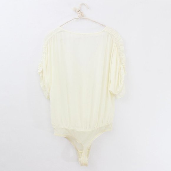 Free People Cleo Ivory Wrap Bodysuit - Picture 4 of 9